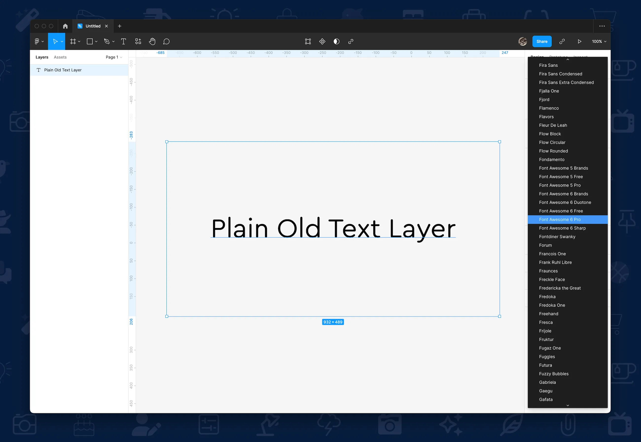 Selecting Font Awesome 6 Free
